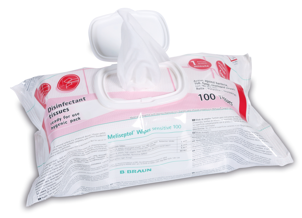 Meliseptol Wipes sensitive 100 _open-Product picture